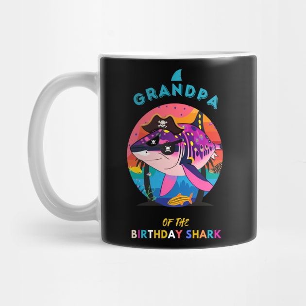 Grandpa of the Shark Birthday Matching Family by Adam4you